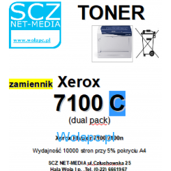 Toner cyan do Xerox Phaser 7100, 7100DN, 7100N - zamiennik, dual pack